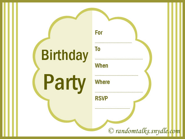 Free Birthday Party Invitations For Adults 92