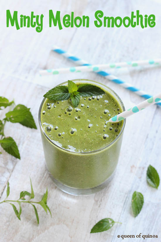 low-calorie-high-protein-smoothie-recipes-minty-melon-smoothie
