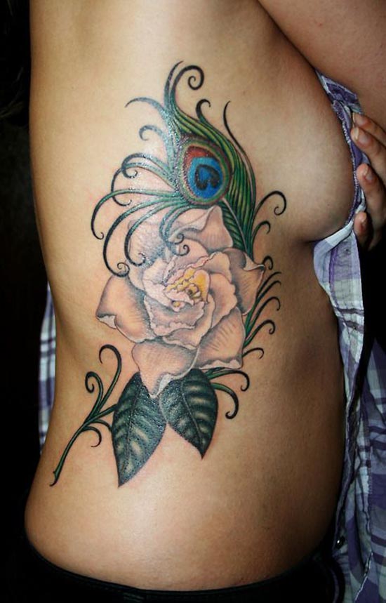 rose-tattoo-designs-rose-with-peacock-feather-tattoo