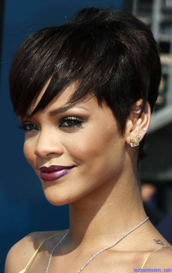 pixie haircut rihanna back view