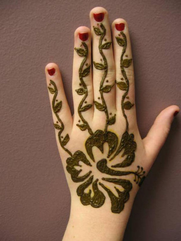 Cute Easy Mehndi Designs For Girls